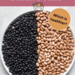 pinto beans and black beans with text overlay.