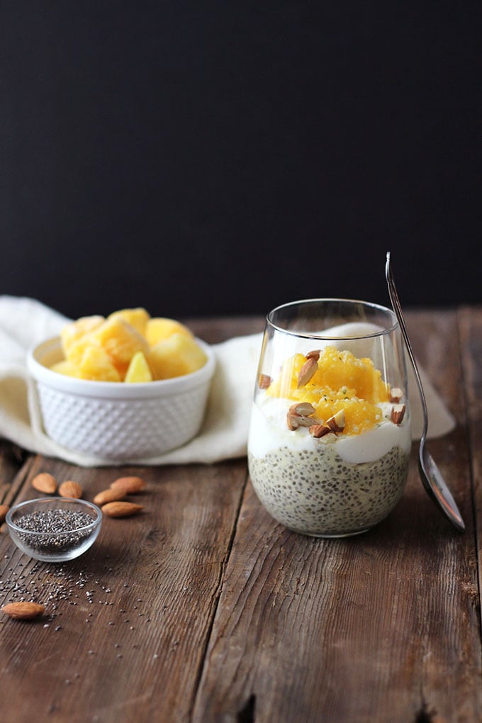 Mango Chia Breakfast Pudding | Dietitian Debbie Dishes