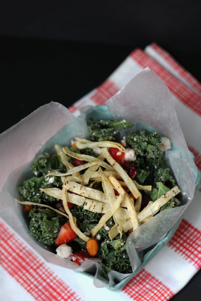 Strawberry Kale Salad | Dietitian Debbie Dishes