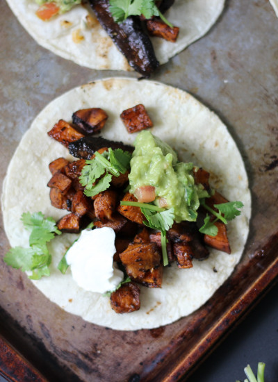 Marinated Mushroom Tacos | Dietitian Debbie Dishes