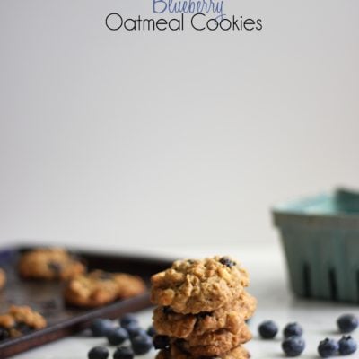 White Chocolate and Blueberry Oatmeal Cookies