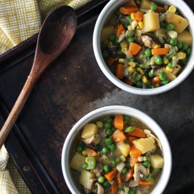 Mini Vegetarian Pot Pies | Dietitian Debbie Dishes