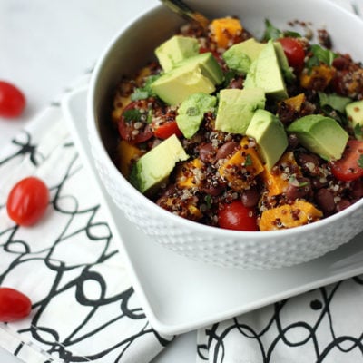 Southwest Quinoa Salad w/Roasted Butternut Squash | Dietitian Debbie Dishes