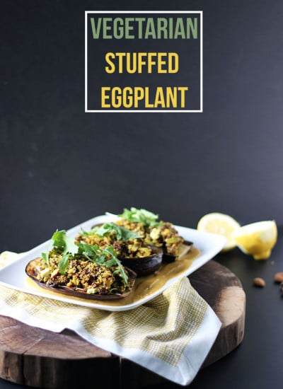 Vegetarian Stuffed Eggplant | Dietitian Debbie Dishes