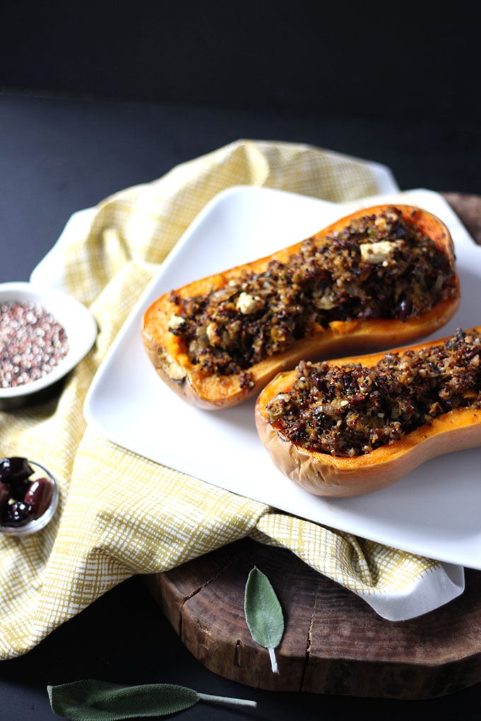 Stuffed Butternut Squash | Dietitian Debbie Dishes