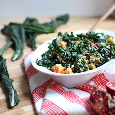 Buckwheat Kale Salad with Citrus Yogurt Dressing | Dietitian Debbie