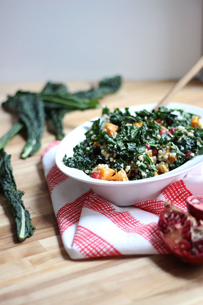 Buckwheat Kale Salad with Citrus Yogurt Dressing | Dietitian Debbie