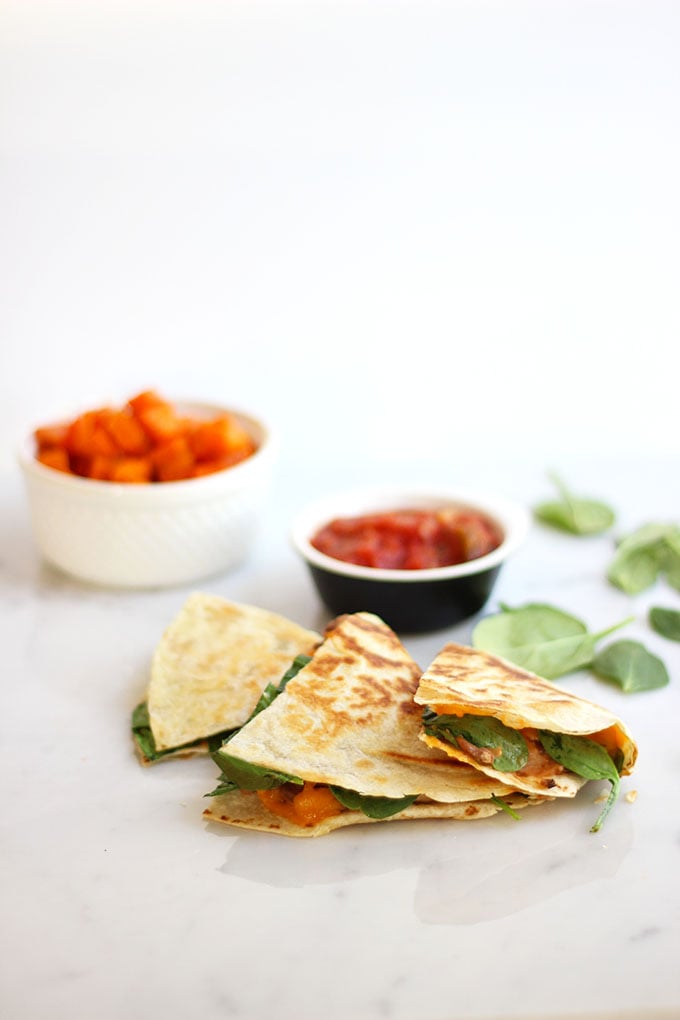 Chipotle Cheddar Butternut Squash Quesadilla