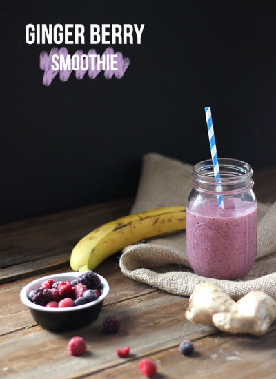Ginger Berry Smoothie | Dietitian Debbie Dishes