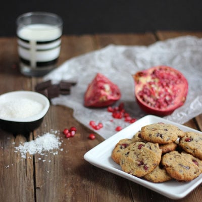 Pomegranate Dark Chocolate Cookies | Dietitian Debbie Dishes