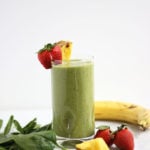Strawberry Pineapple Green Smoothie | Dietitian Debbie Dishes