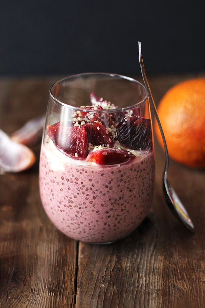 Blood Orange Chia Seed Pudding - Dietitian Debbie Dishes