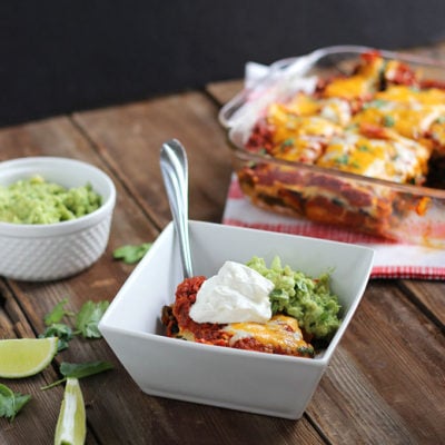 Butternut Black Bean Enchiladas #glutenfree #vegetarian