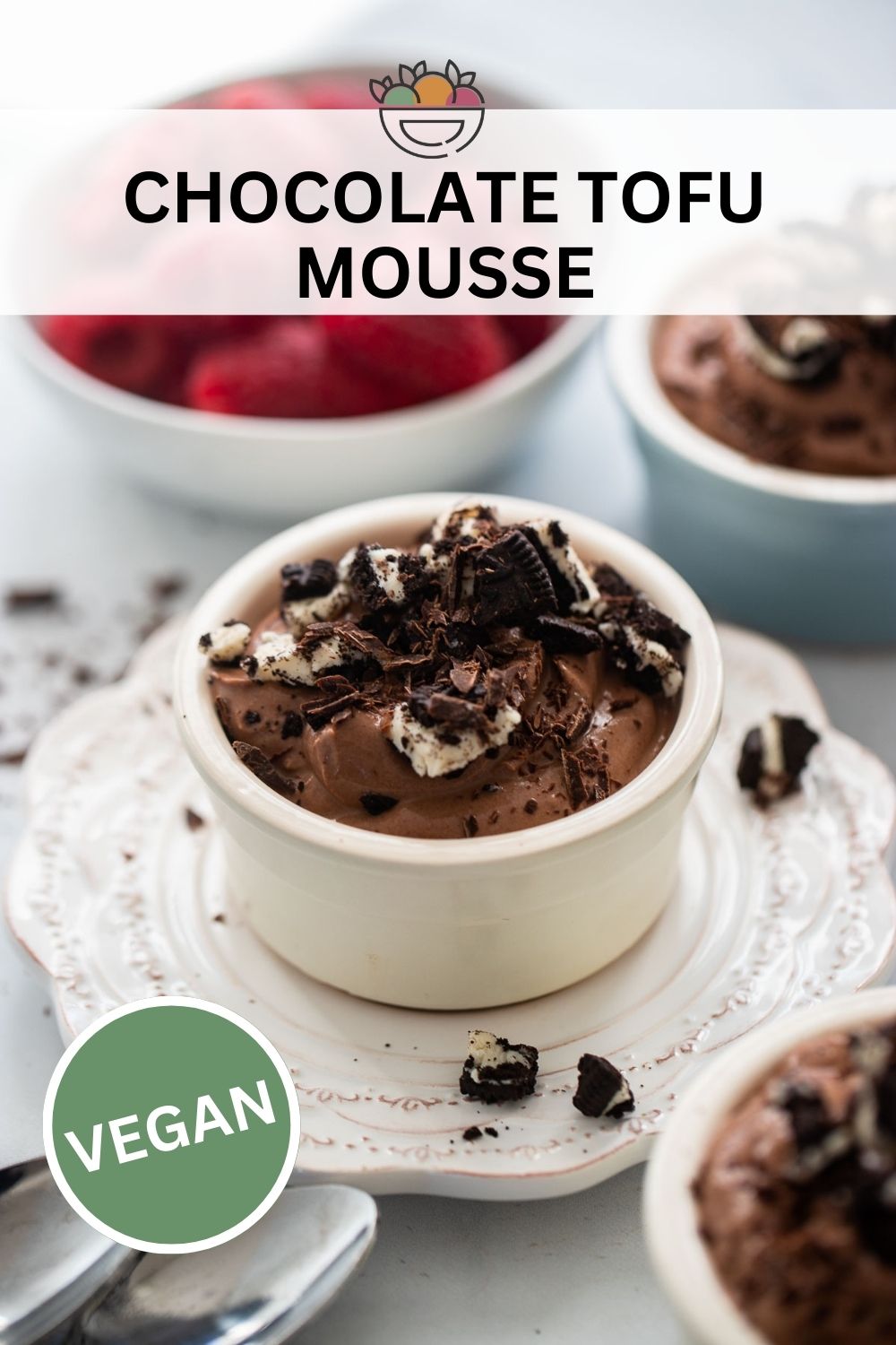 Chocolate Tofu Mousse (4 Ingredients!) | Dietitian Debbie Dishes