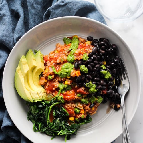 Vegan Burrito Bowl | Dietitian Debbie Dishes