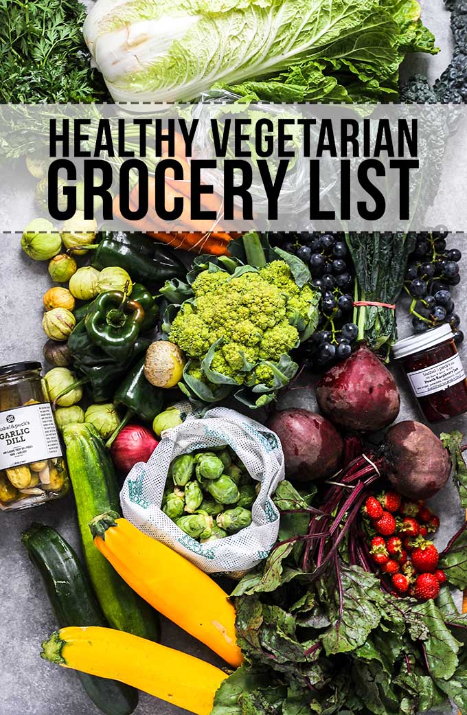 healthy vegetarian grocery list