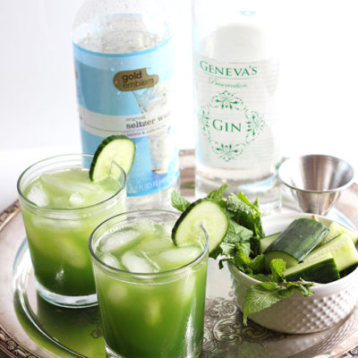 Skinny Cucumber Mint Cocktail | Dietitian Debbie Dishes