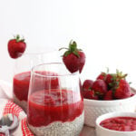 Strawberry Rhubarb Chia Pudding #Vegan #Glutenfree