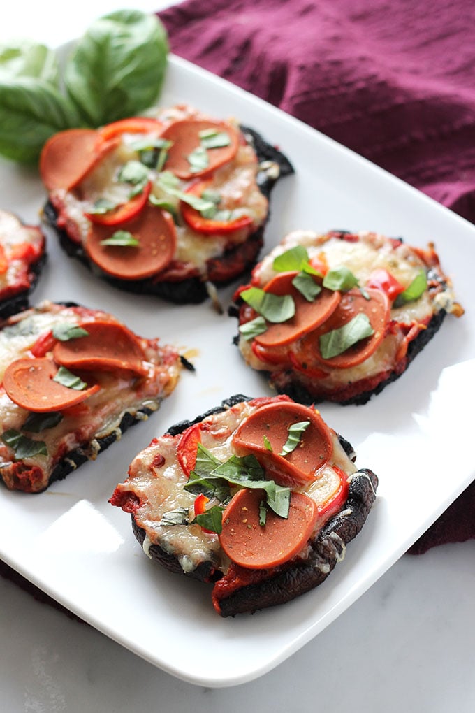 Portobello Mushroom Pizzas | Dietitian Debbie Dishes