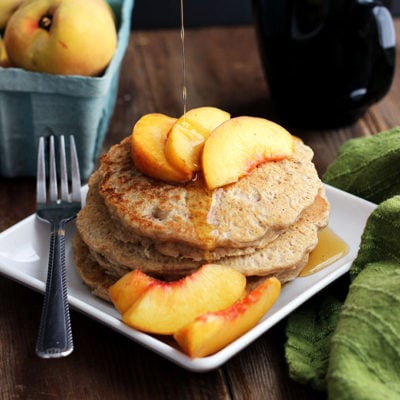 Vegan Oatmeal Pecan Pancakes