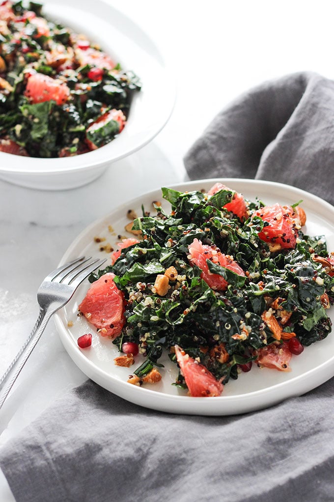 Grapefruit Kale Salad | Gluten Free, Vegan