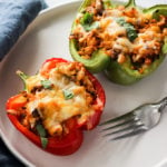 Spicy Tempeh Stuffed Peppers | Vegetarian, Gluten Free