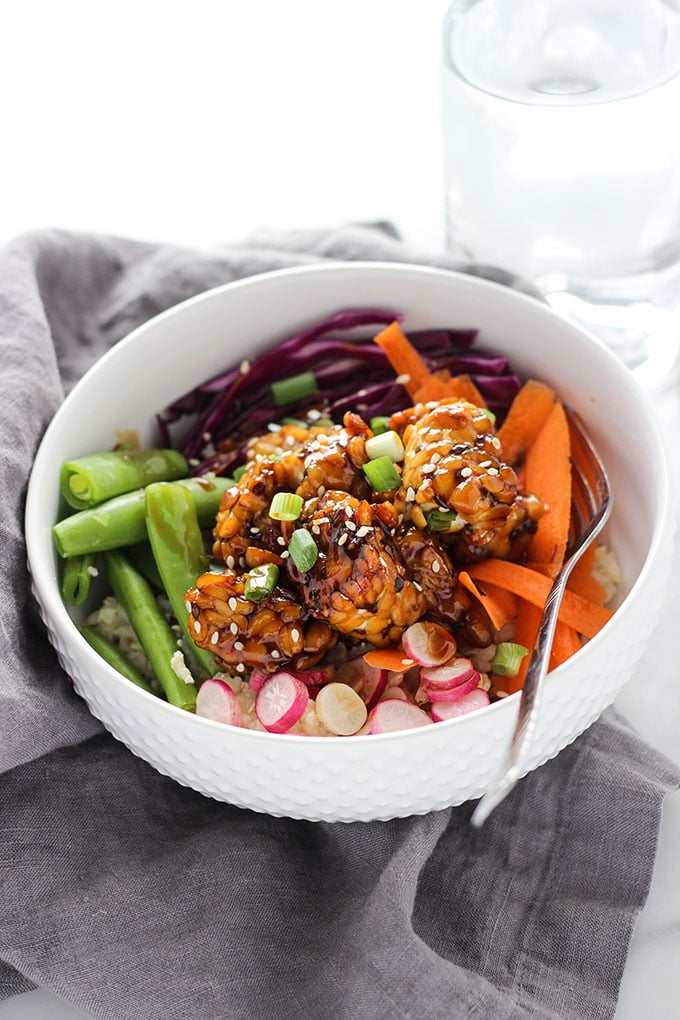 Teriyaki Tempeh Bowl | Vegan