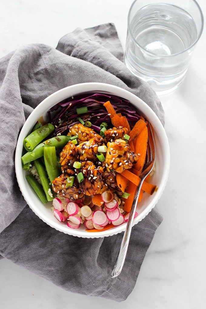 Teriyaki Tempeh Bowl | Vegan 