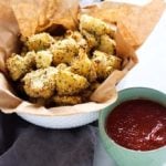 Baked Parmesan Crusted Cauliflower | A simple healthy side dish or appetizer!