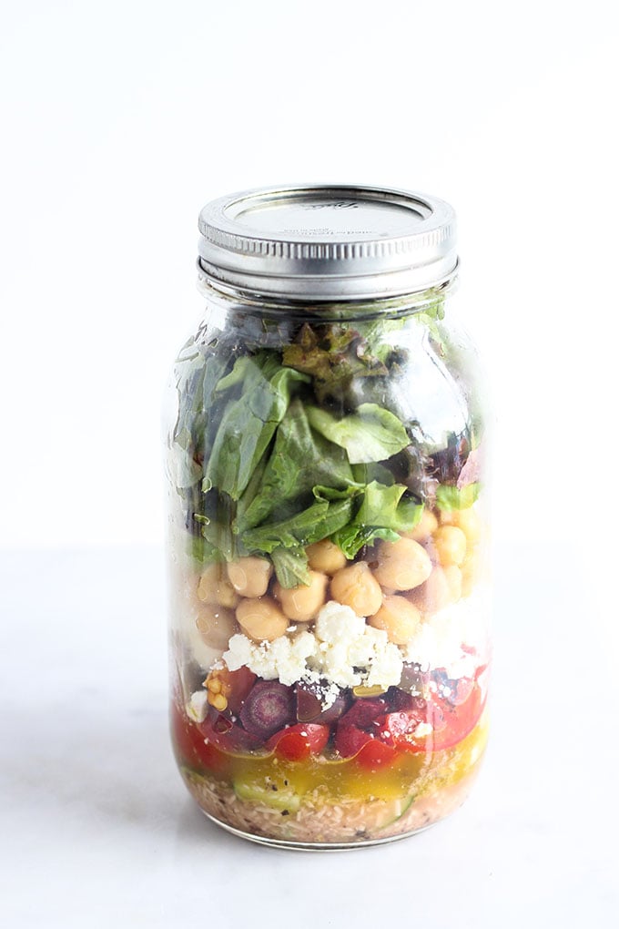 Mediterranean Salad in a Jar.