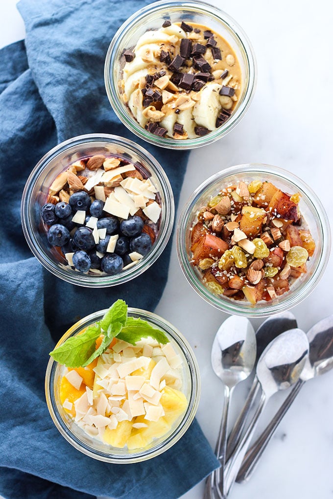 Overnight Oats 4 Different Ways | A healthy breakfast that is perfect for on-the-go