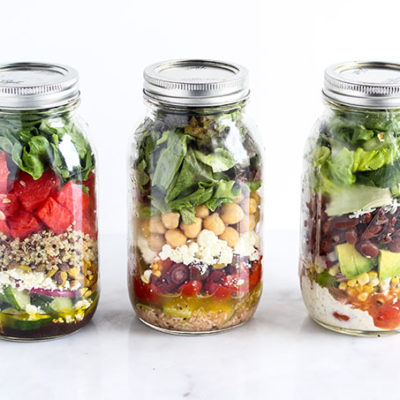 Salad in a Jar 3 Ways | Healthy Packed Lunch Ideas