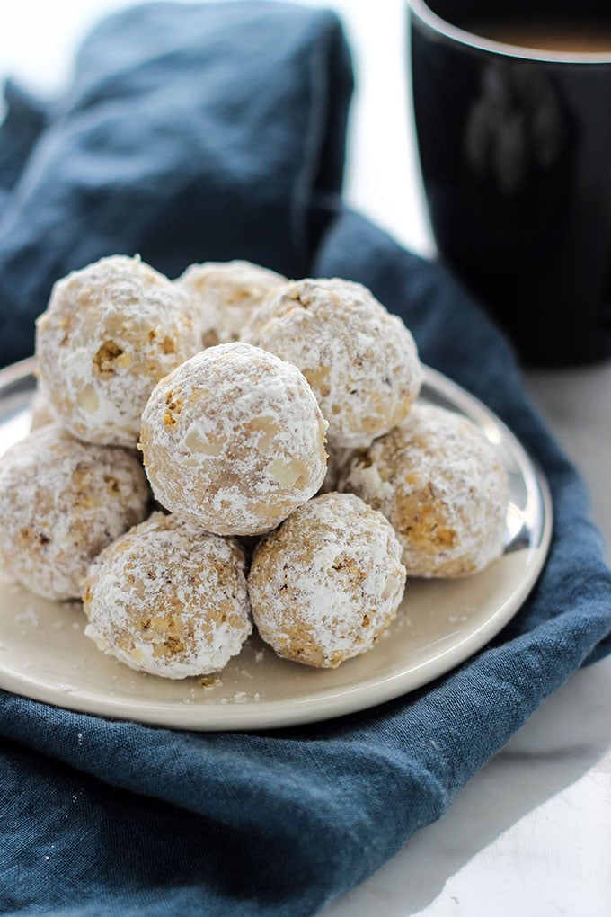 Almond Snowball Cookies - Dietitian Debbie Dishes