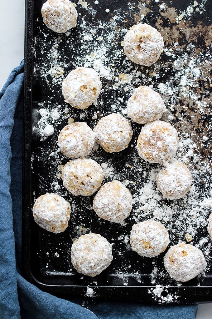 Almond Snowball Cookies - Dietitian Debbie Dishes