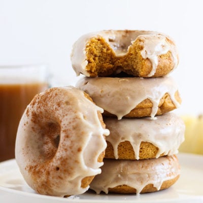 Pumpkin Donuts with Maple Frosting