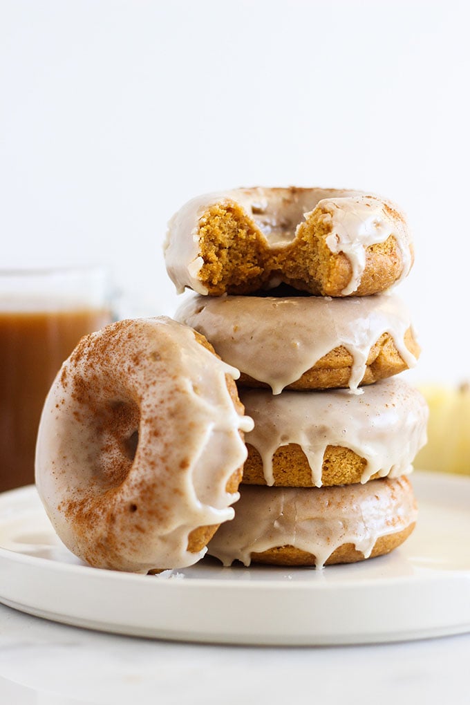 Pumpkin Donuts with Maple Frosting