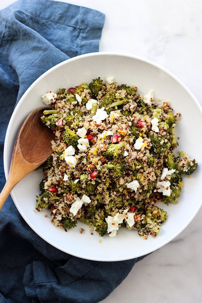 Roasted Broccoli Quinoa Salad Dietitian Debbie Dishes