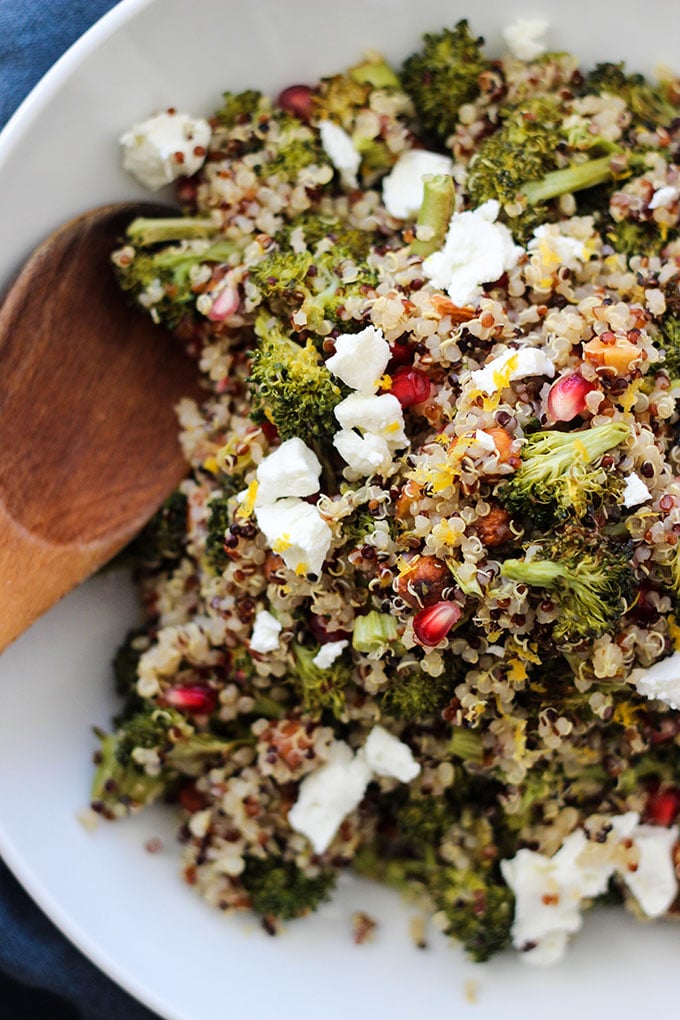 Roasted Broccoli Quinoa Salad Dietitian Debbie Dishes