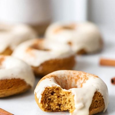 Vegan Pumpkin Donuts with Maple Frosting