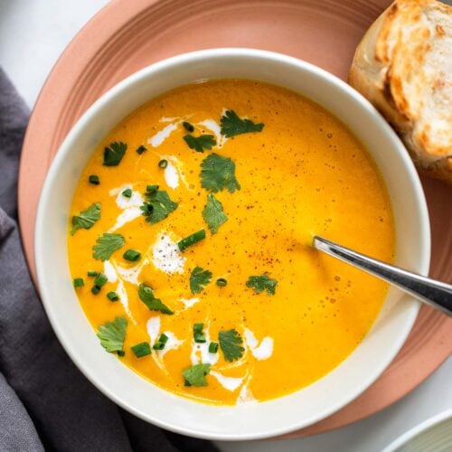 Curried Carrot Ginger Soup | Dietitian Debbie Dishes