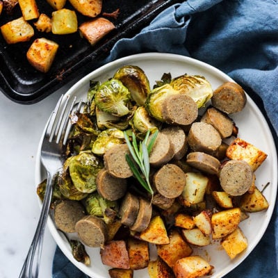 Vegan Sausage Sheet Pan Dinner