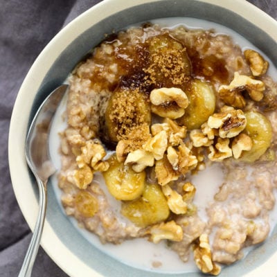 Banana Bread Oatmeal | Vegan, Healthy Breakfast