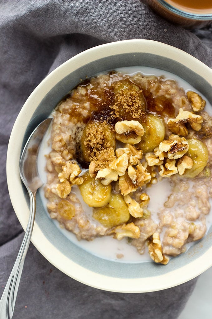 Banana Bread Oatmeal | Vegan, Healthy Breakfast