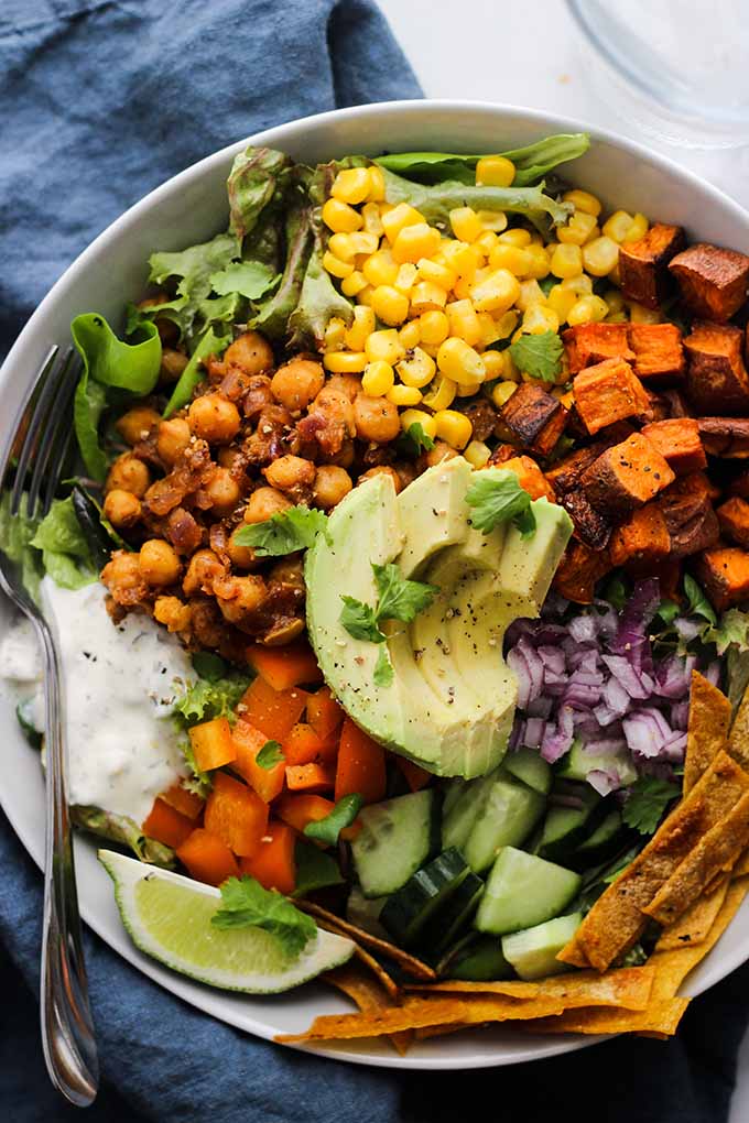 Chickpea Taco Salad | Vegan, Vegetarian, Gluten Free