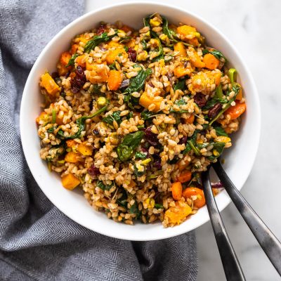 Warm Farro Salad with Roasted Root Vegetables