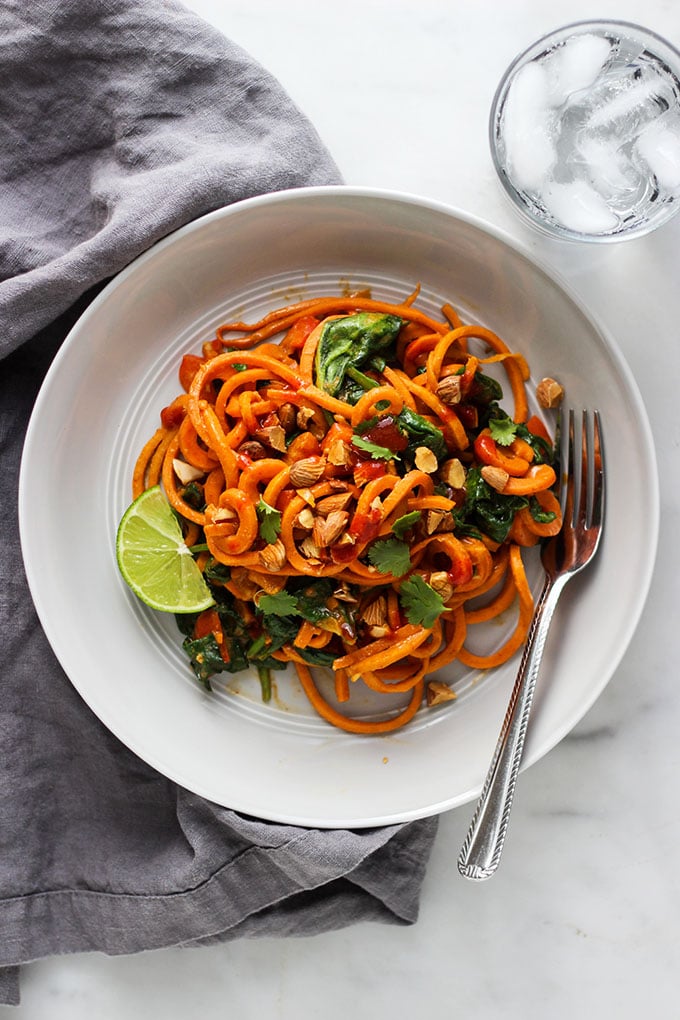 Spicy Asian Style Sweet Potato Noodles | Vegan, Simple, One-Pot