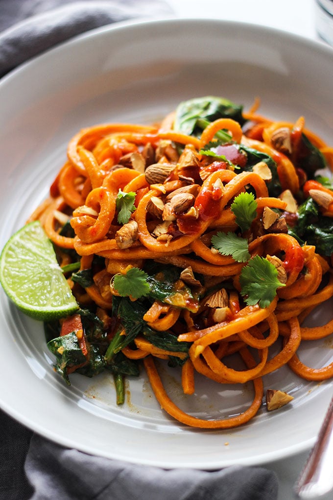 Spicy Asian Style Sweet Potato Noodles | Simple, Vegan, One Pot