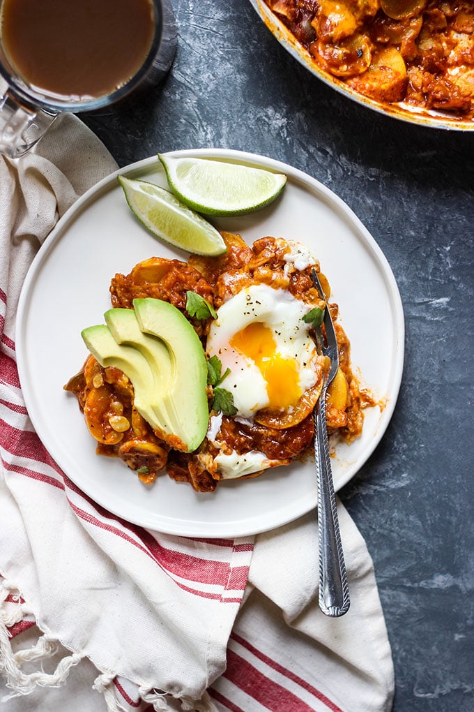 Skillet Chilaquiles with Eggs
