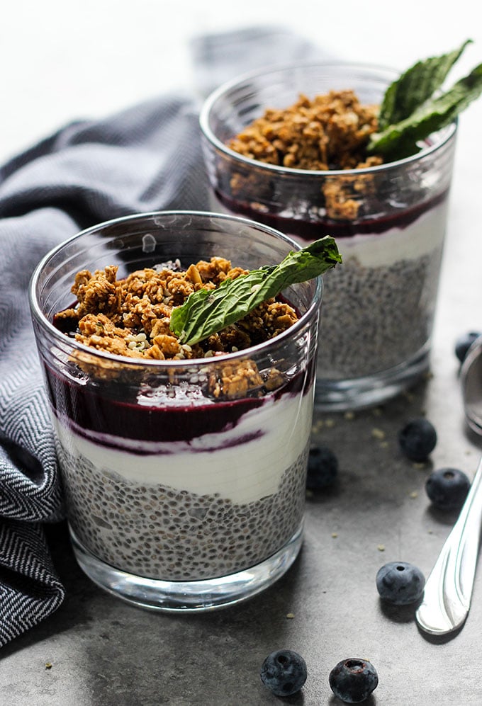 Acai Chia Seed Pudding (vegan, gluten-free, oil-free) - Nuts About Greens