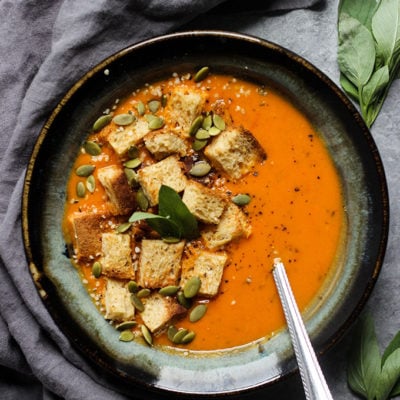 Thai Tomato Basil Soup | Vegan